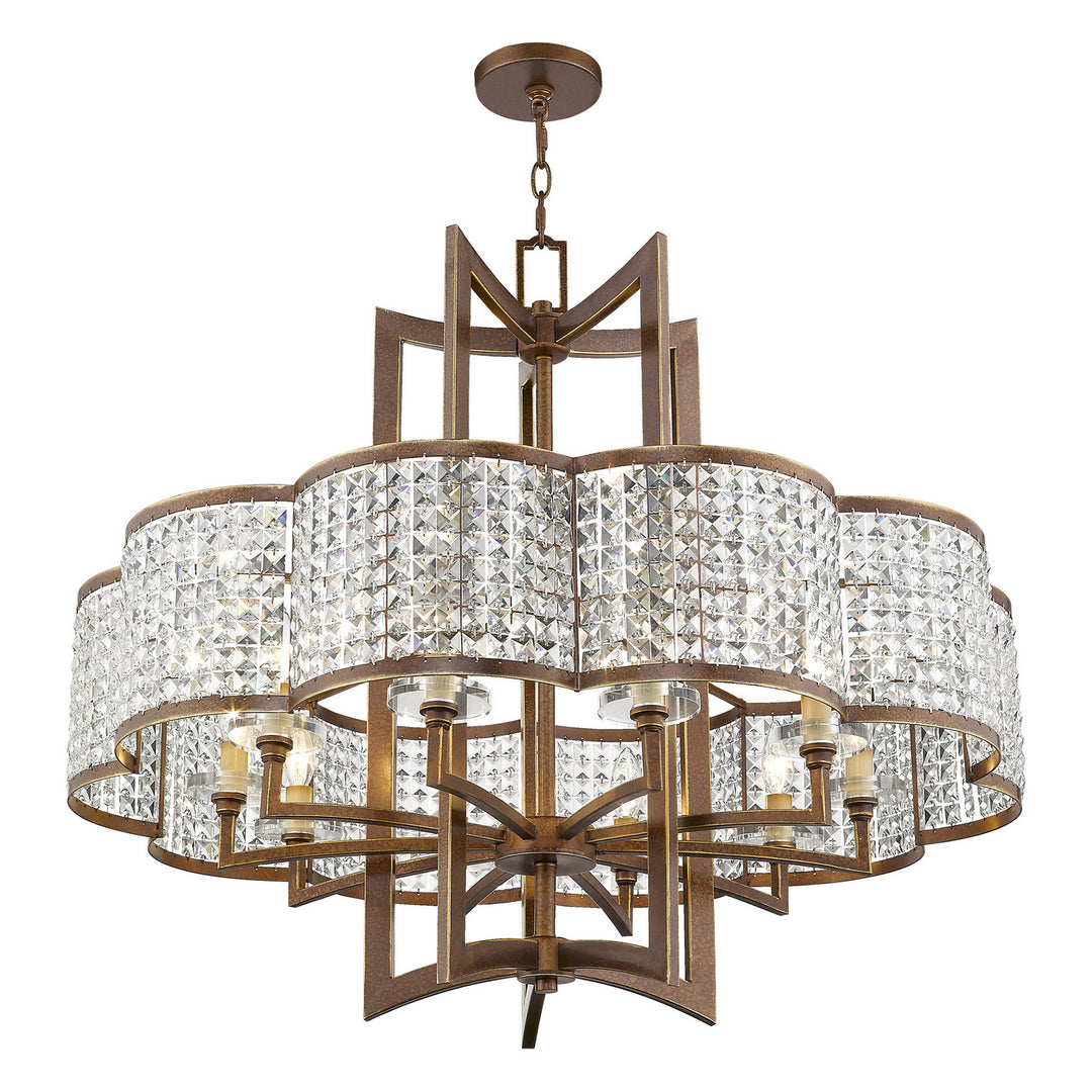 Livex Grammercy 50579-64 Chandelier Light - Hand Applied Palacial Bronze