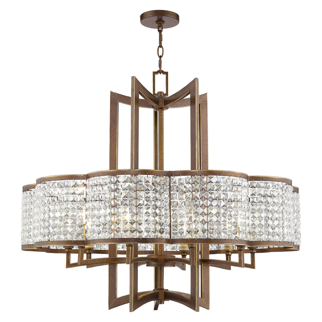 Livex Grammercy 50579-64 Chandelier Light - Hand Applied Palacial Bronze
