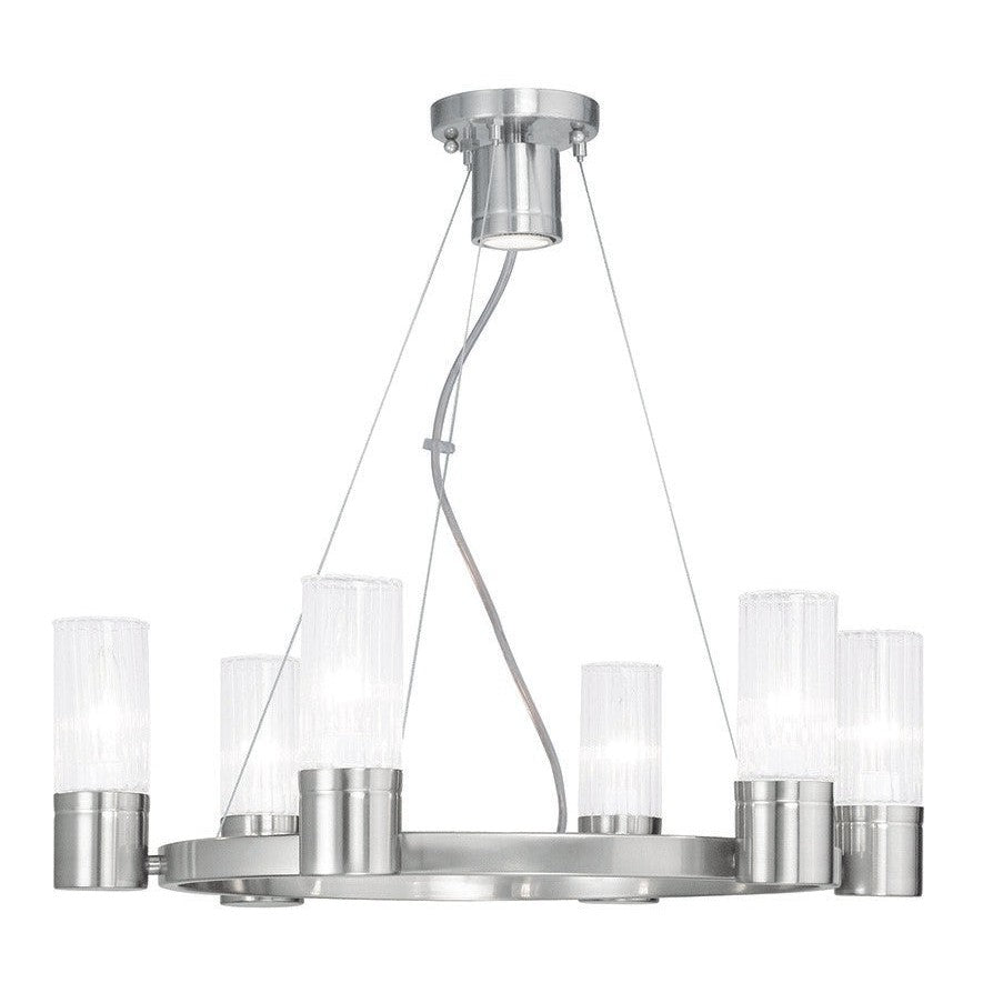 Livex Midtown 50696-91 Chandelier Light - Brushed Nickel