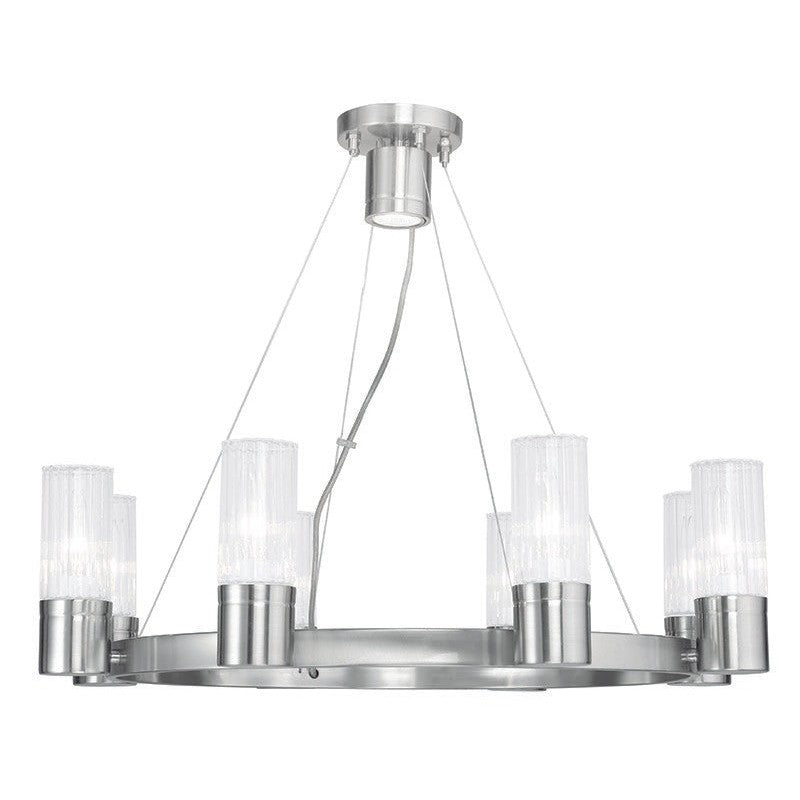 Livex Midtown 50698-91 Chandelier Light - Brushed Nickel