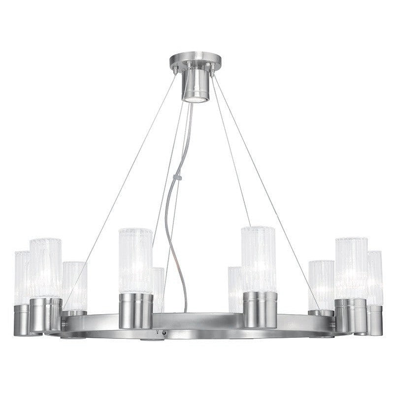 Livex Midtown 50699-91 Chandelier Light - Brushed Nickel