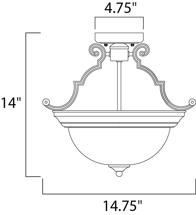 Maxim Essentials - 584x 5843MROI Ceiling Light - Oil Rubbed Bronze