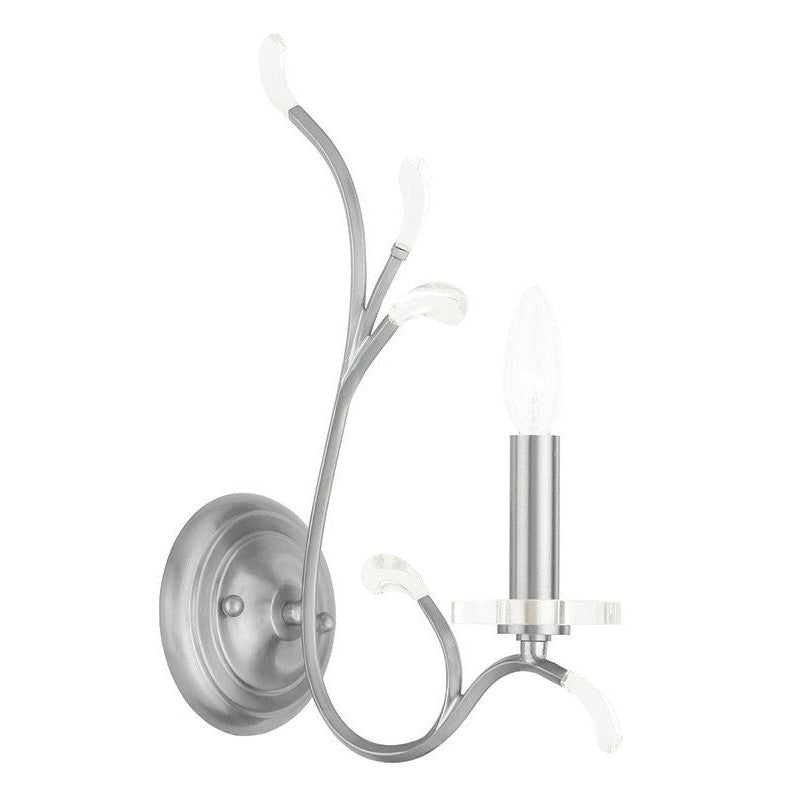 Livex Serafina 51001-91 Wall Sconce Light - Brushed Nickel