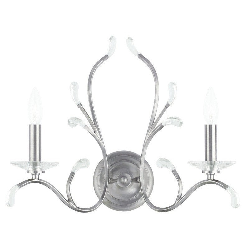Livex Serafina 51002-91 Wall Sconce Light - Brushed Nickel