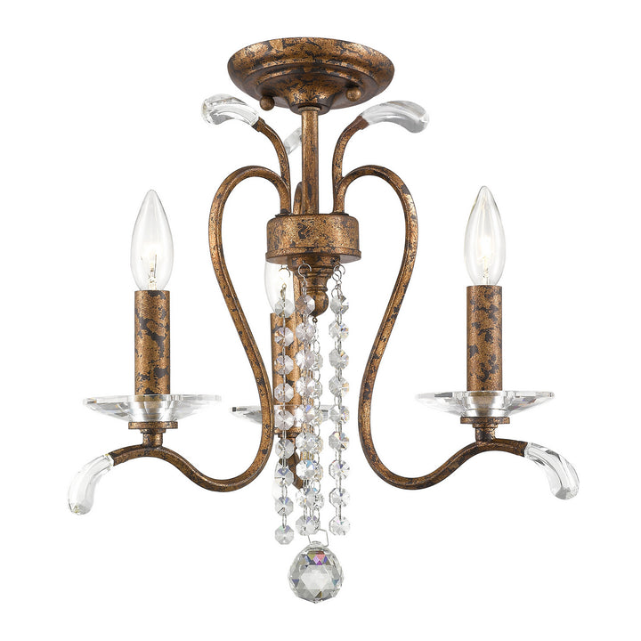 Livex Serafina 51003-71 Chandelier Light - Hand Applied Venetian Golden Bronze