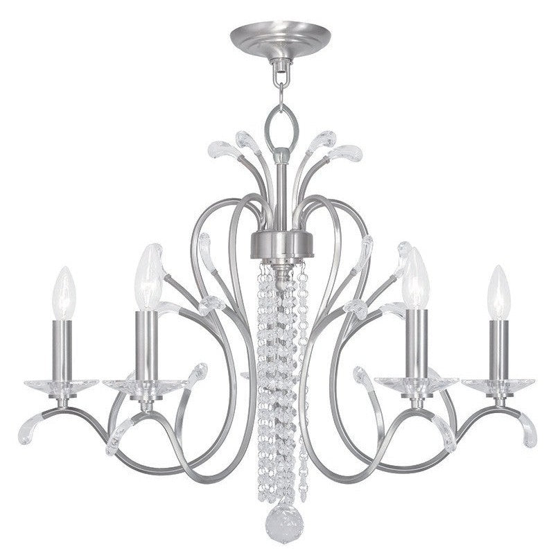 Livex Serafina 51005-91 Chandelier Light - Brushed Nickel