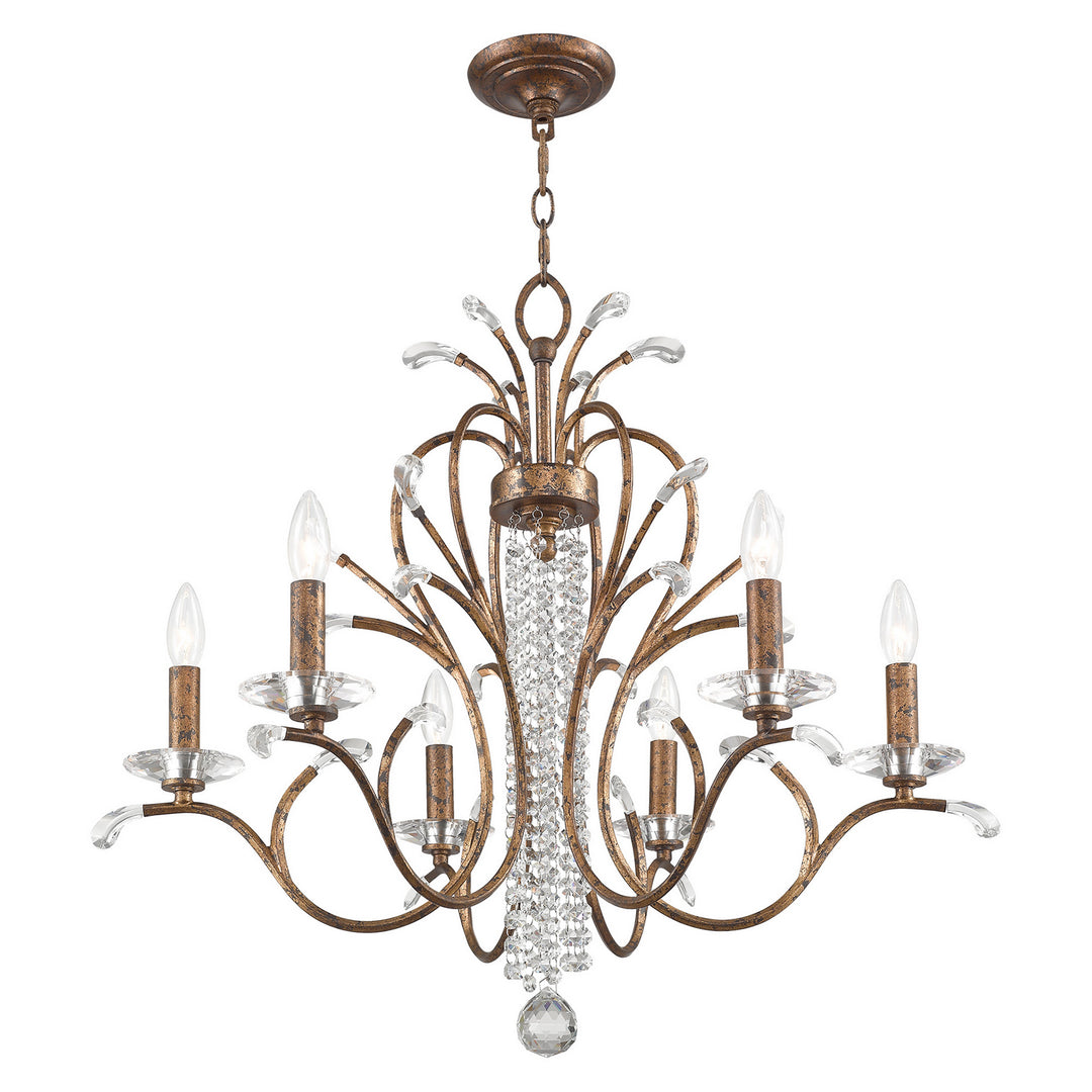 Livex Serafina 51006-71 Chandelier Light - Hand Applied Venetian Golden Bronze