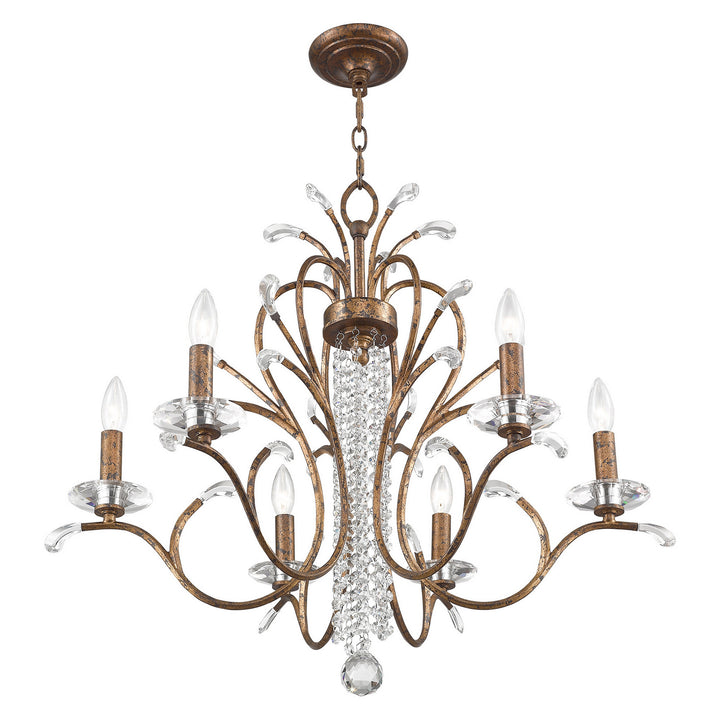 Livex Serafina 51006-71 Chandelier Light - Hand Applied Venetian Golden Bronze