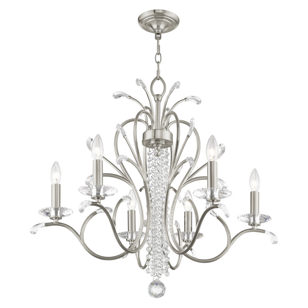 Livex Serafina 51006-91 Chandelier Light - Brushed Nickel