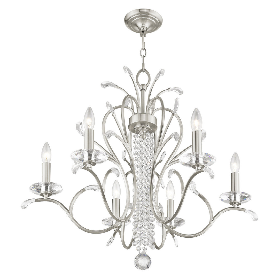 Livex Serafina 51006-91 Chandelier Light - Brushed Nickel