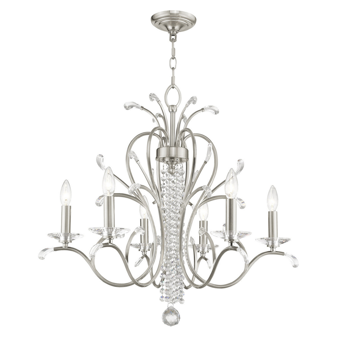 Livex Serafina 51006-91 Chandelier Light - Brushed Nickel