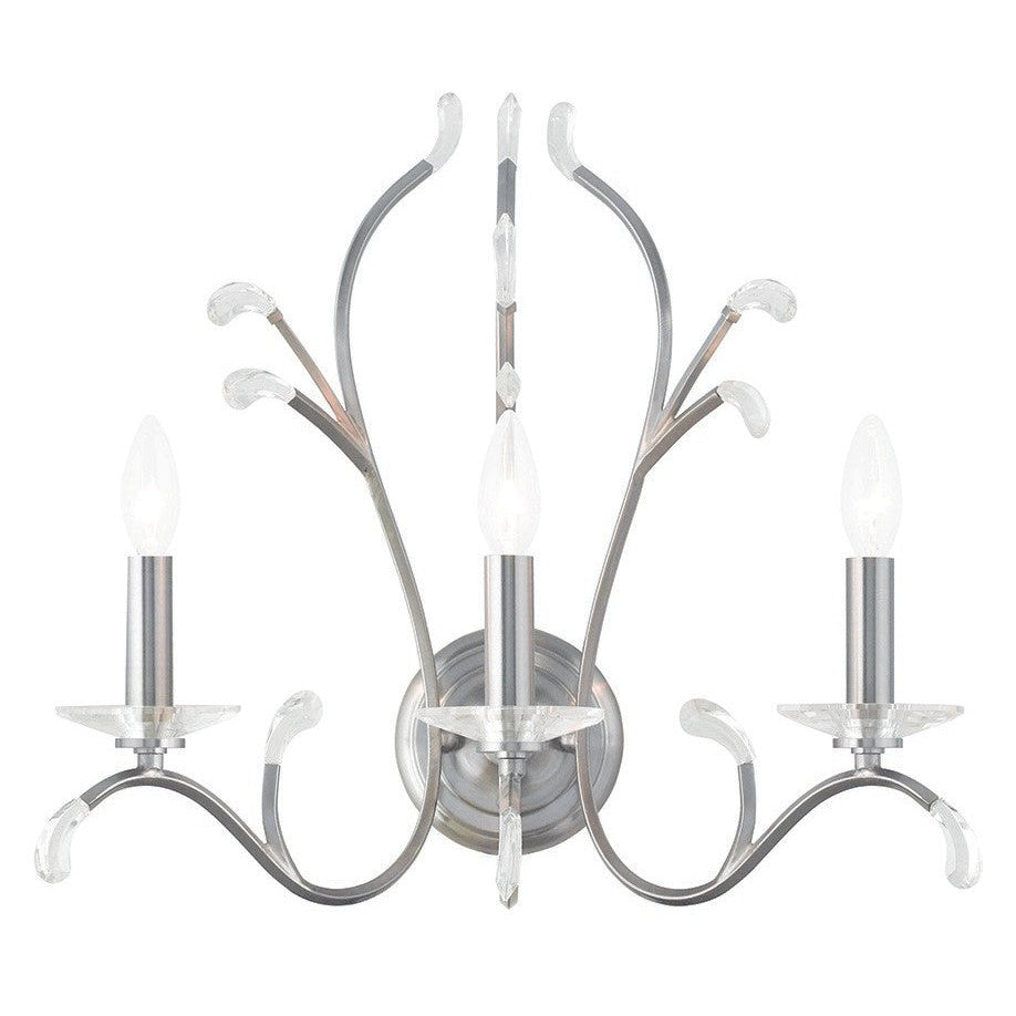 Livex Serafina 51013-91 Wall Sconce Light - Brushed Nickel