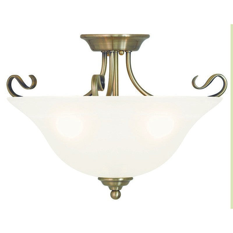 Livex Coronado 6130-01 Ceiling Light - Antique Brass