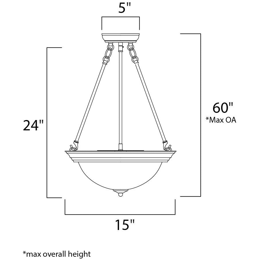 Maxim Essentials - 584x 5845MROI Pendant Light - Oil Rubbed Bronze