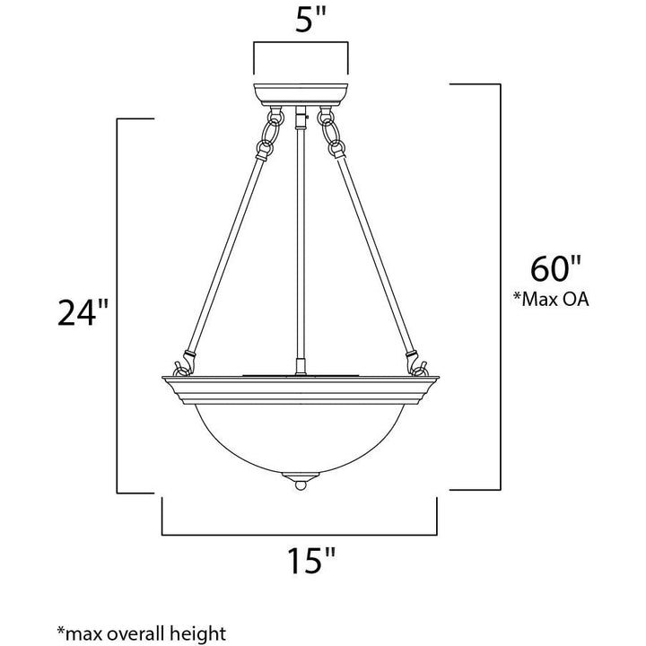 Maxim Essentials - 584x 5845MROI Pendant Light - Oil Rubbed Bronze