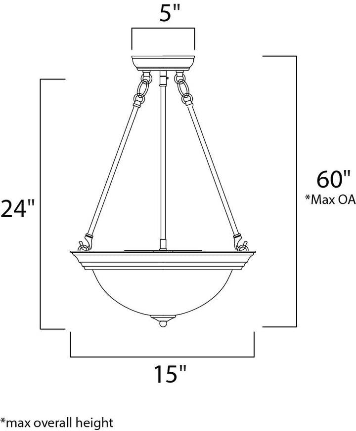 Maxim Essentials - 584x 5845MRSN Pendant Light - Satin Nickel