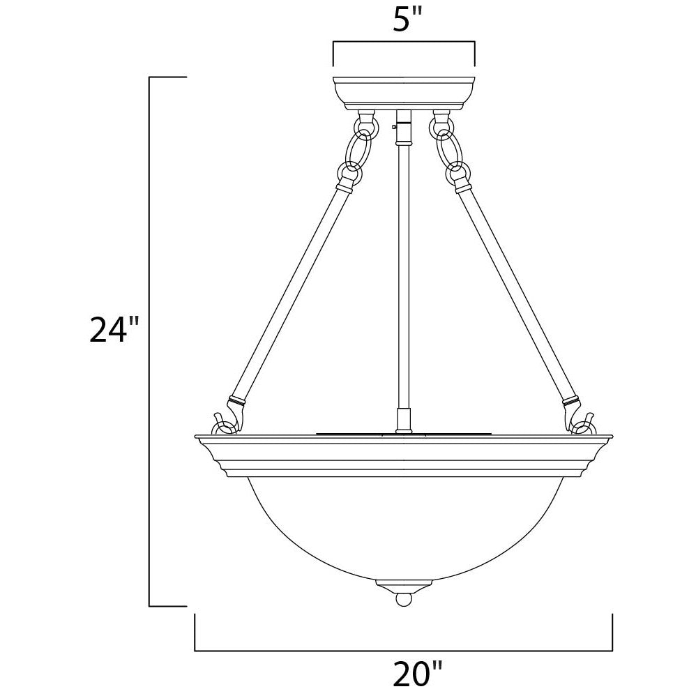 Maxim Essentials - 584x 5846MRSN Pendant Light - Satin Nickel