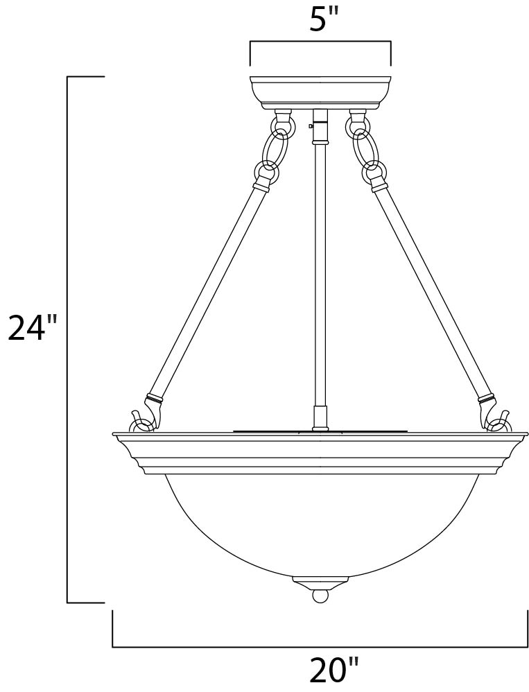 Maxim Essentials - 584x 5846MRSN Pendant Light - Satin Nickel
