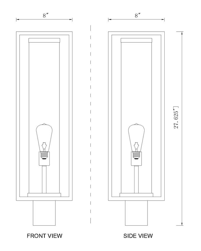 Z-Lite Lighting 584PHBR-BK  Dunbroch Outdoor Black