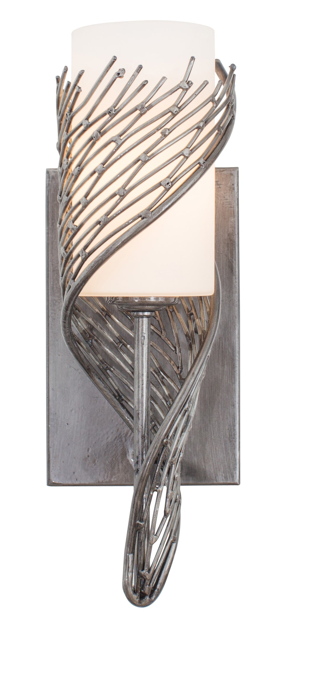 Varaluz Flow 240K01SL Wall Sconce Light - Steel