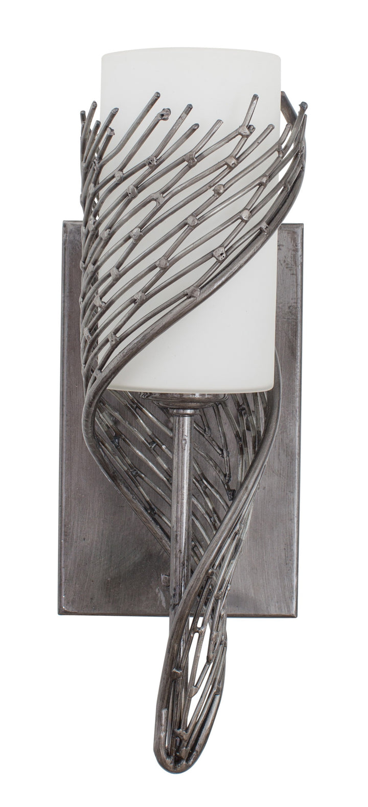 Varaluz Flow 240K01SL Wall Sconce Light - Steel