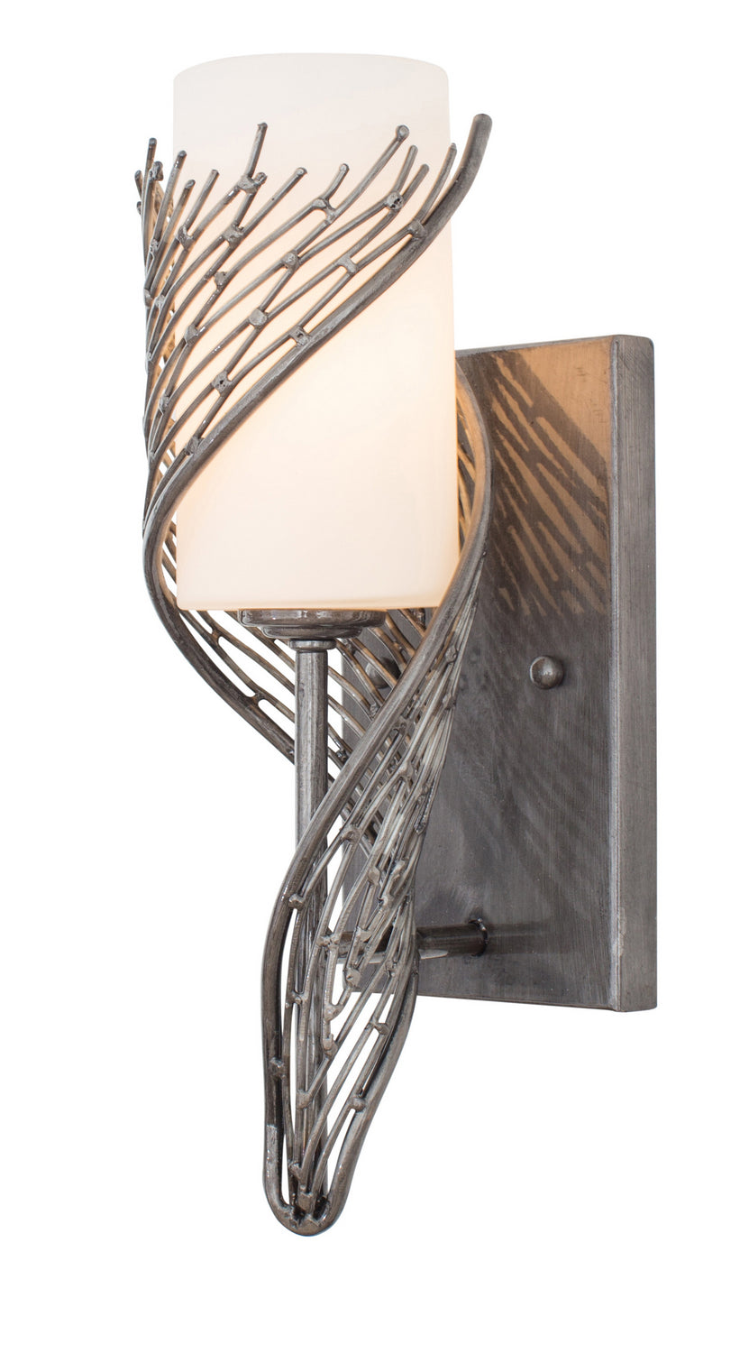 Varaluz Flow 240K01SL Wall Sconce Light - Steel