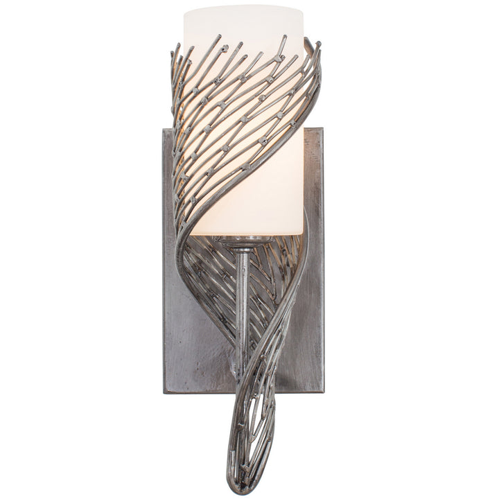 Varaluz Flow 240K01SL Wall Sconce Light - Steel