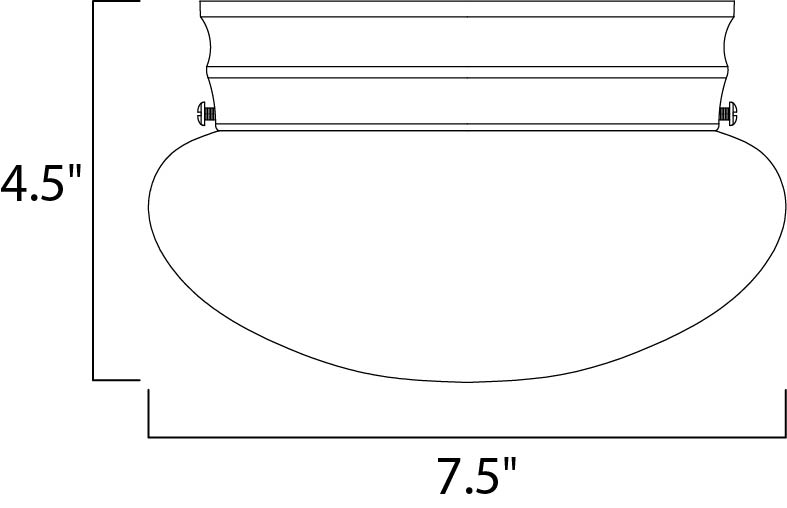 Maxim Lighting 5884MROI  Essentials - 588X Utility Light Oil Rubbed Bronze