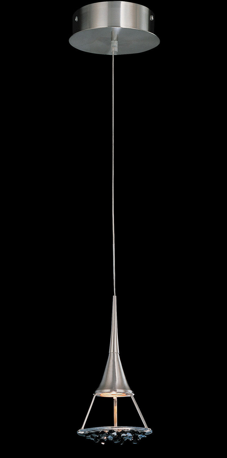 Classic Crystal Lake 16061 SN BLK Pendant Light - Satin Nickel
