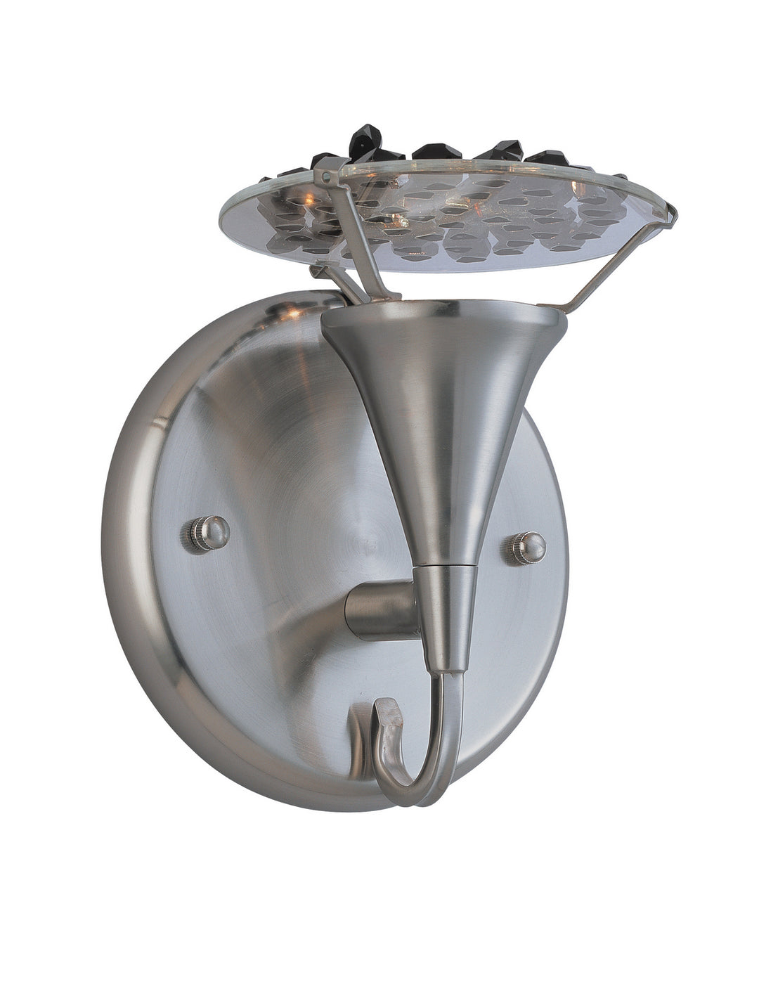 Classic Crystal Lake 16062 SN BLK Wall Sconce Light - Satin Nickel