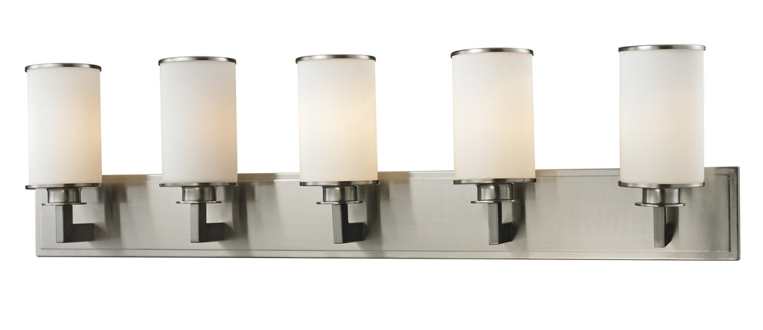 Z-Lite Savannah 412-5V Bath Vanity Light 39 in. wide - Brushed Nickel