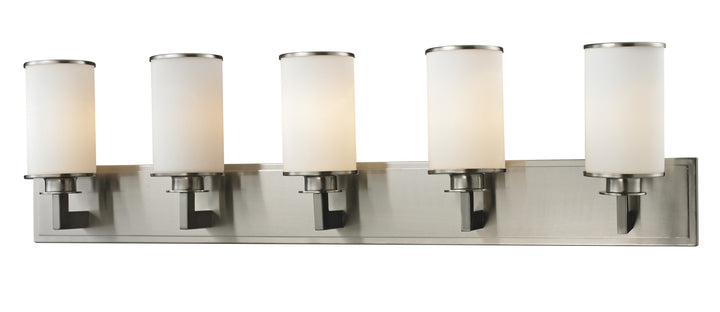 Z-Lite Savannah 412-5V Bath Vanity Light 39 in. wide - Brushed Nickel