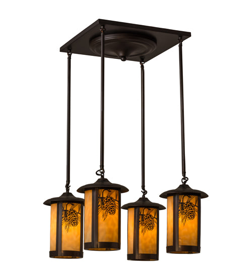 Meyda Tiffany Fulton 59330 Pendant Light - Craftsman Brown