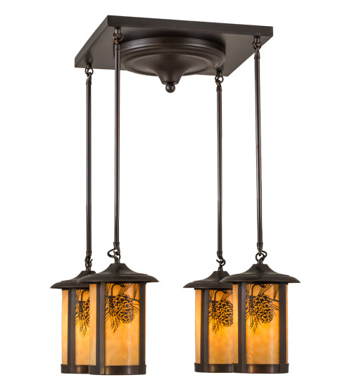 Meyda Tiffany Fulton 59330 Pendant Light - Craftsman Brown