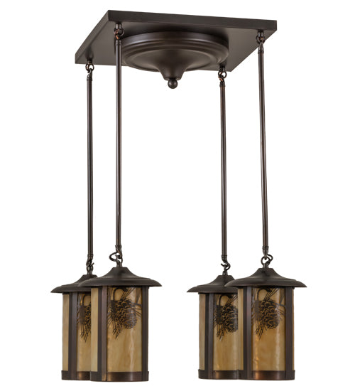 Meyda Tiffany Fulton 59330 Pendant Light - Craftsman Brown