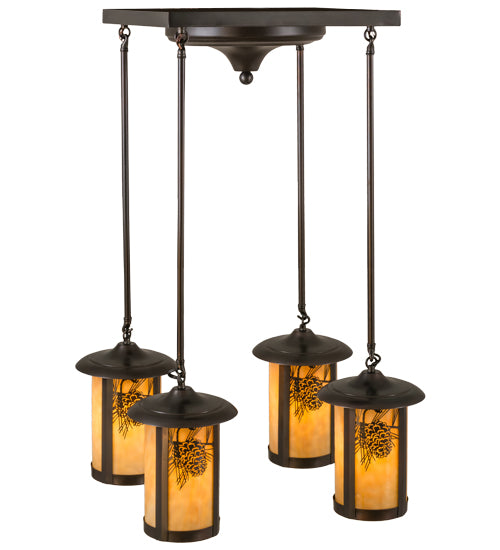 Meyda Tiffany Fulton 59330 Pendant Light - Craftsman Brown