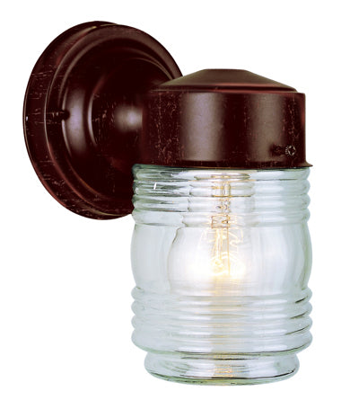 Trans Globe Imports 4900 RT Quinn One Light Wall Lantern Utility Light Bronze / Dark