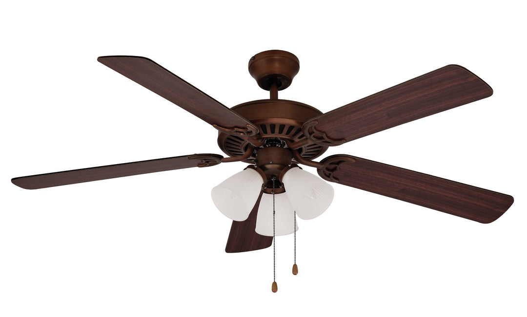 Trans Globe Imports Spottswood F-1005 ROB Ceiling Fan - Rubbed Oil Bronze, Rosewood / Walnut/