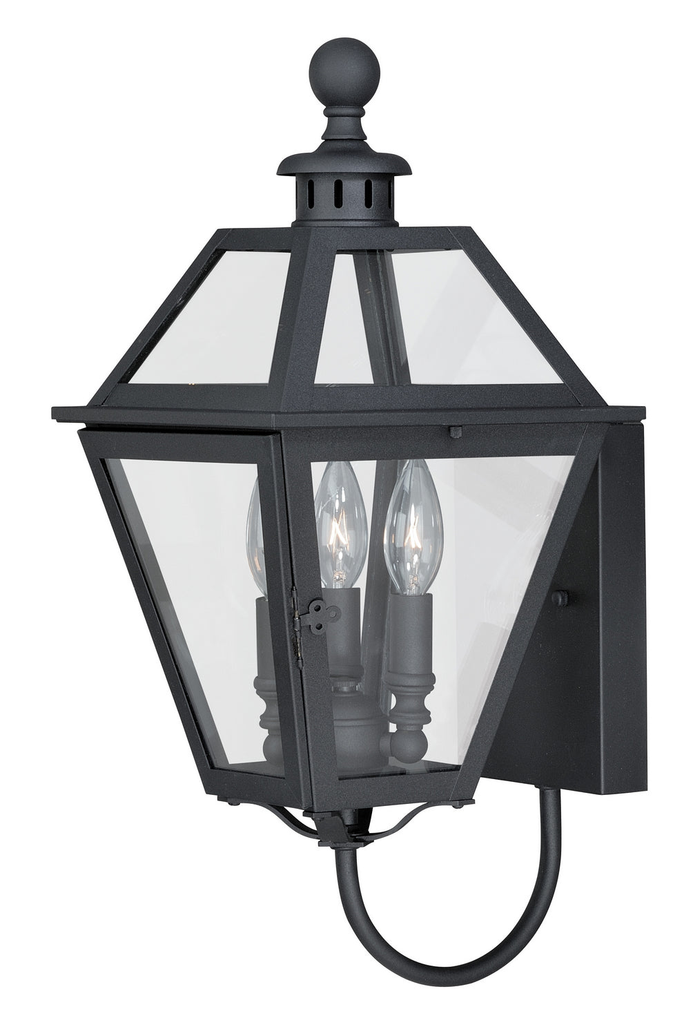 Vaxcel Lighting T0079 Nottingham Three Light Outdoor Wall Mount Outdoor Black