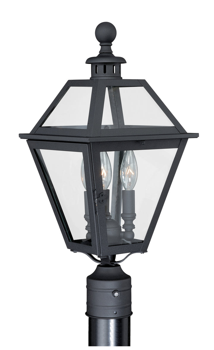 Vaxcel Lighting T0082 Nottingham Three Light Outdoor Post Mount Outdoor Black