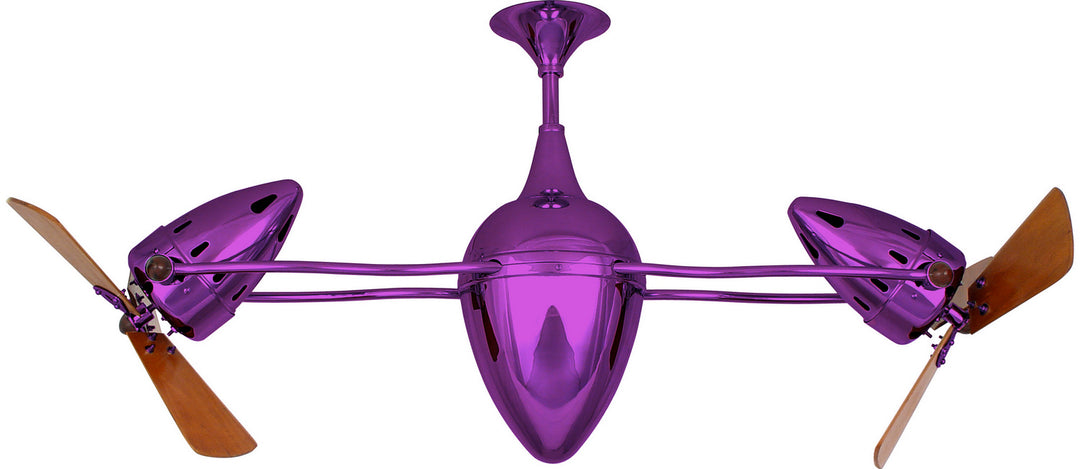 Matthews Fan Company Ar Ruthiane AR-LTPURPLE-WD Ceiling Fan 48 - Ametista, Mahogany/