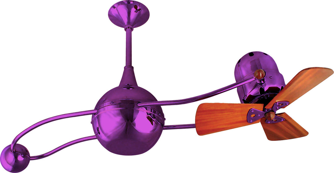 Matthews Fan Company Brisa 2000 B2K-LTPURPLE-WD Ceiling Fan 40 - Light Purple, Mahogany/