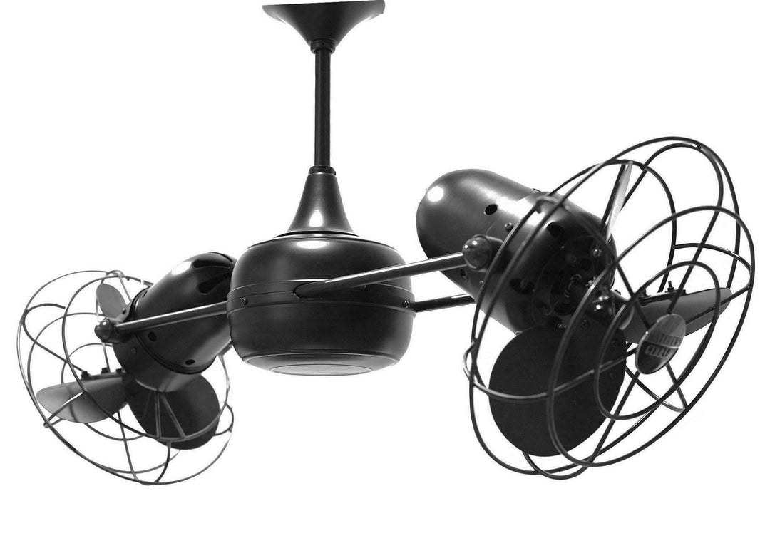 Matthews Fan Company Duplo-Dinamico DD-BK-MTL Ceiling Fan 13 - Matte Black, Black/