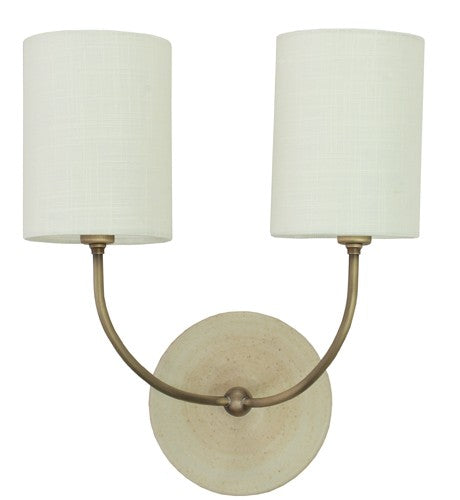 House of Troy Scatchard GS775-2-ABOT Wall Sconce Light - Oatmeal And Antique Brass