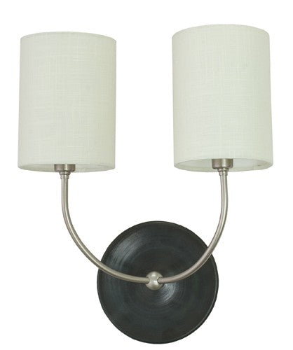House of Troy Scatchard GS775-2-SNBM Wall Sconce Light - Black Matte And Satin Nickel