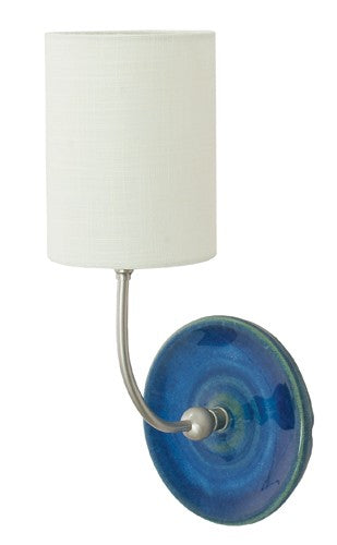 House of Troy Scatchard GS775-SNBG Wall Sconce Light - Blue Gloss And Satin Nickel