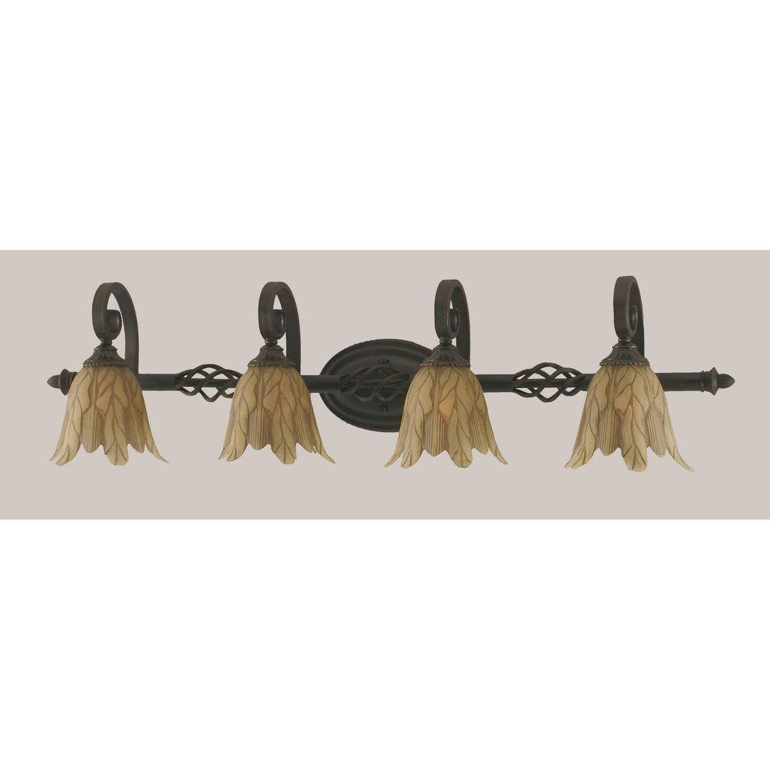 Toltec Eleganté 164-dg-1025 Bath Vanity Light 40 in. wide - Dark Granite