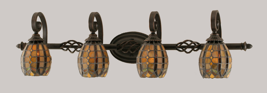 Toltec Elegant 164-DG-9871 Bath Vanity Light 40 in. wide - Dark Granite