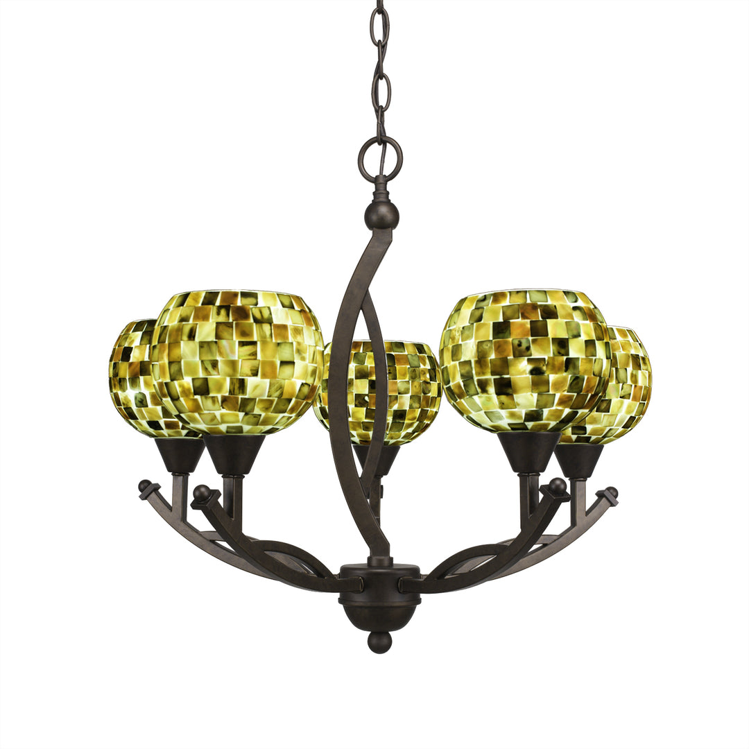 Toltec Bow 275-brz-407 Chandelier Light - Bronze