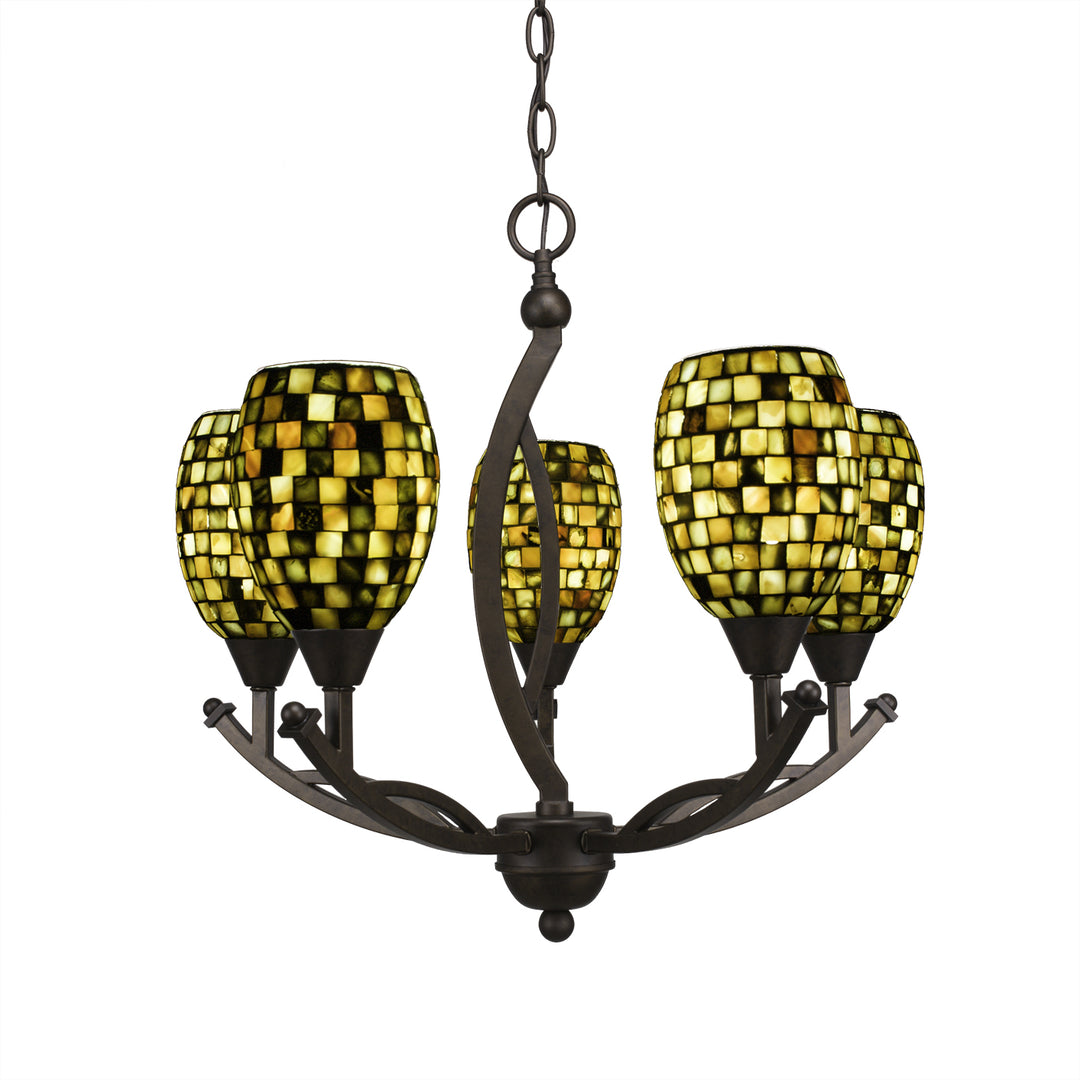 Toltec Bow 275-brz-408 Chandelier Light - Bronze